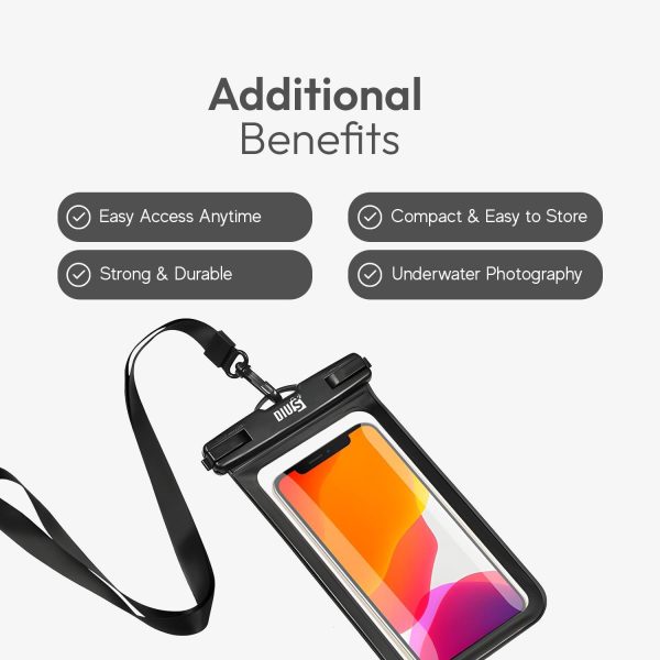 Waterproof Phone Case for iPhone 15 14 13 12 Pro Max XS Samsung PVC (Black) - Image 8