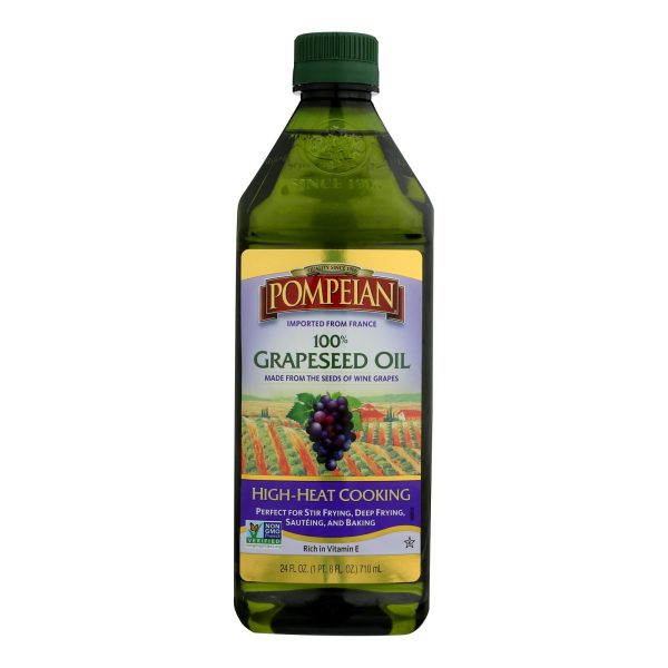 Pompeian 100% Grapeseed Oil  - Case of 6 - 24 FZ - Image 2