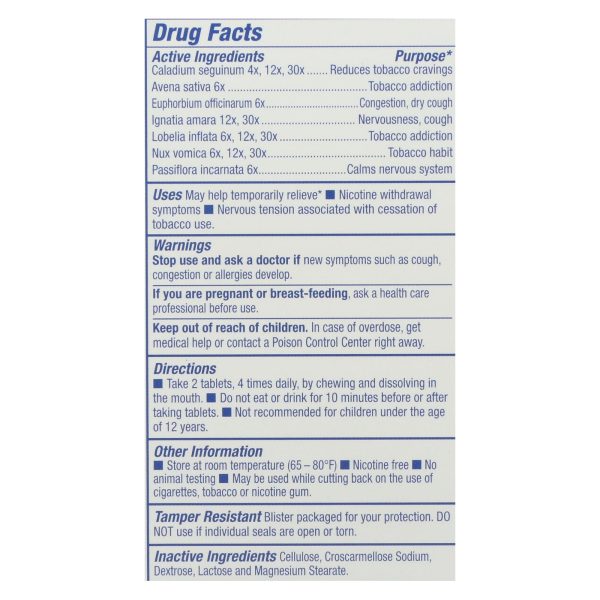 NatraBio Stop-It Smoking Detoxifying - 60 Tablets - Image 2