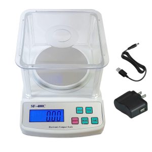 Ounce and Gram Scale 0.01g Accuracy Digital Scale Electronic Balance Laboratory Scales 600g Capacity – Windshield USB Charger AC DC Adapter Included