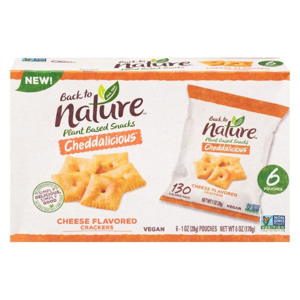 Back To Nature - Crackers Cheddalicious - Case of 4 - Six 1oz Pouches - Image 3