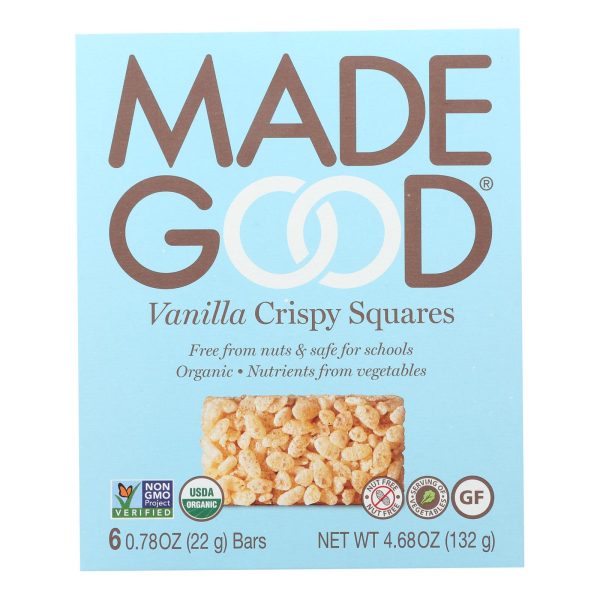 Made Good Crispy Squares - Vanilla - Case of 6 - 4.68 oz. - Image 2