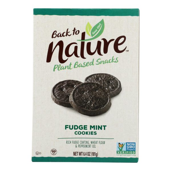 Back To Nature Cookies - Fudge Mint - Case of 6 - 6.4 oz.