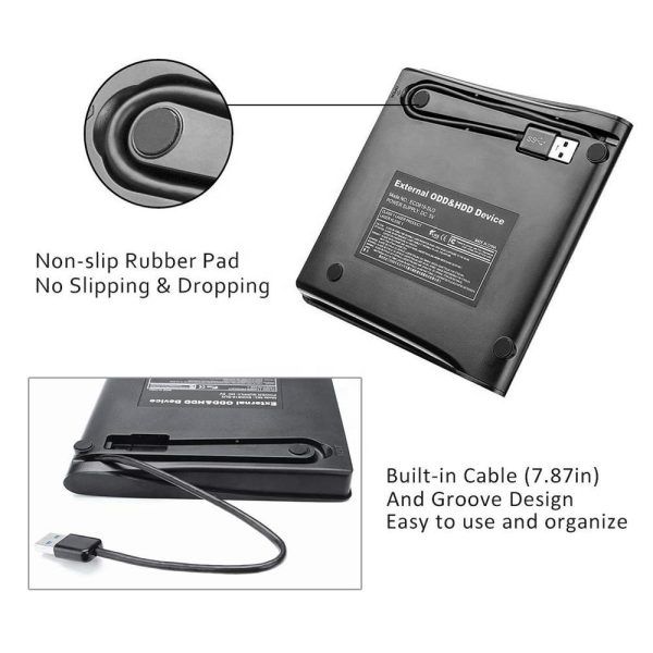 External DVD Drive USB CD DVD 3.0 Burner Writer Rewriter For MacBook Laptops - Image 4