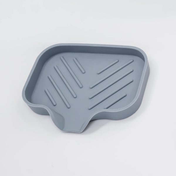 1 pcs Grey Silicone Soap Tray   Self Draining Soap Dish   Soap Holder Self Draining   Soap Dish for Bar Soap   Soap Dishes That Drain   Soap Dish for Sink   Organizer for Bathroom end Kitchen. - Image 8