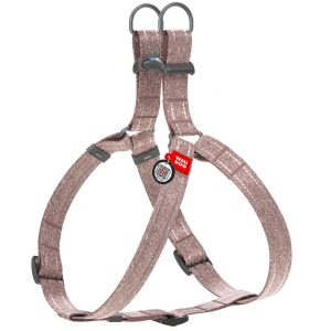 WAUDOG Re Cotton Dog Harness Eco Friendly Dog Harness for Small Dogs Medium & Large Dogs   Reflective Dog Harness with QR ID Tag   Puppy Harness with Adjustable Size for Male & Female Dogs