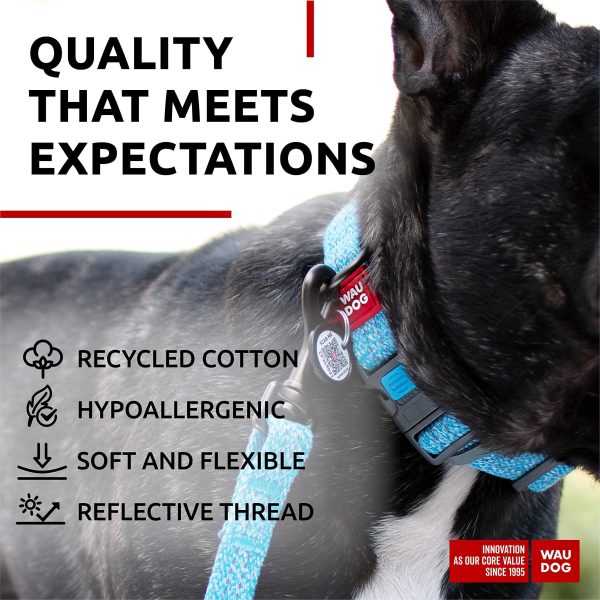Reflective Cotton Dog Collar Eco Friendly Alt to Nylon Collar for Small Medium and Large Dogs   Pet Collar with QR ID Tag   Puppy Collar for Large Breed Dogs   Adjustable Male Female Dog Collar - Image 10