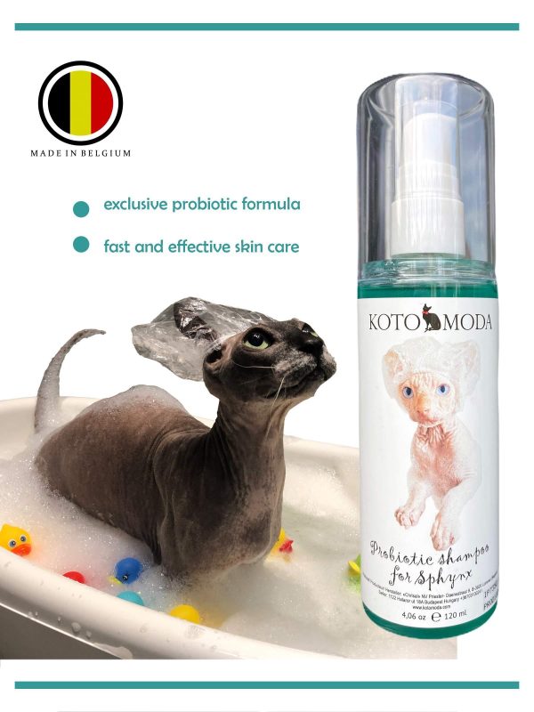 Sphynx cat Shampoo for Naked and Hairless Cats 120 ml with Foam Pump - Image 4