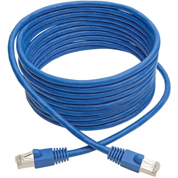 Eaton Tripp Lite Series Cat6a 10G Snagless Shielded STP Ethernet Cable (RJ45 M/M), PoE, Blue, 15 ft. (4.57 m) - Image 2