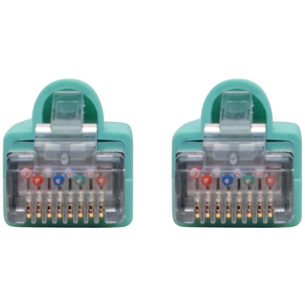 Eaton Tripp Lite Series Cat6a 10G Snagless Shielded STP Ethernet Cable (RJ45 M/M), PoE, Aqua, 15 ft. (4.57 m) - Image 3