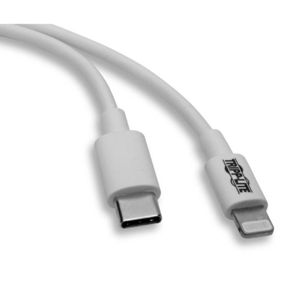 Eaton Tripp Lite Series USB-C to Lightning Sync/Charge Cable (M/M), MFi Certified, White, 3 ft. (0.9 m) - Image 6