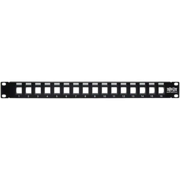 Eaton Tripp Lite Series 16-Port 1U Rack-Mount Unshielded Blank Keystone/Multimedia Patch Panel, RJ45 Ethernet, USB, HDMI, Cat5e/6 - Image 3