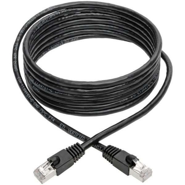 Eaton Tripp Lite Series Cat6a 10G Snagless Shielded STP Ethernet Cable (RJ45 M/M), PoE, Black, 10 ft. (3.05 m) - Image 2