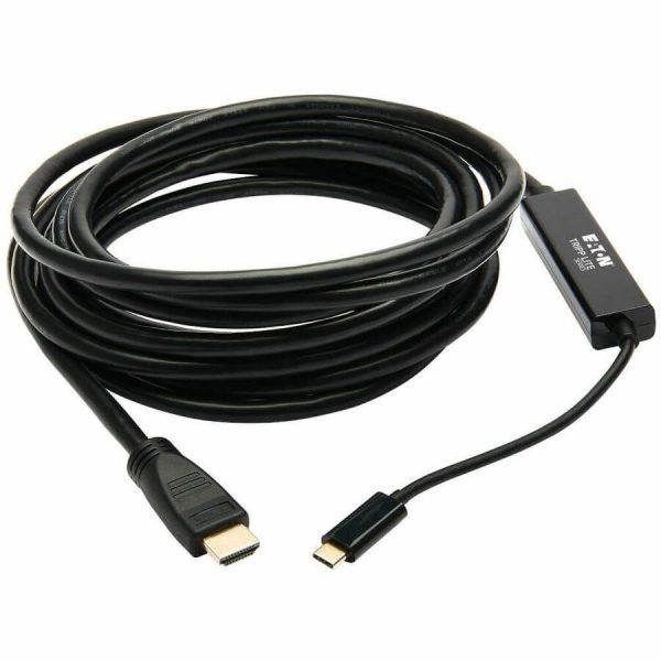 Eaton Tripp Lite Series USB-C to HDMI Active Adapter Cable (M/M), 4K 60 Hz, 4:4:4, HDCP 2.2, Mid-Cable Adapter, Black, 15 ft. (4.6 m) - Image 2
