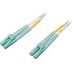 Eaton Tripp Lite Series 100G Duplex Multimode 50/125 OM4 LSZH Fiber Optic Cable (LC/LC), Aqua, 25 m