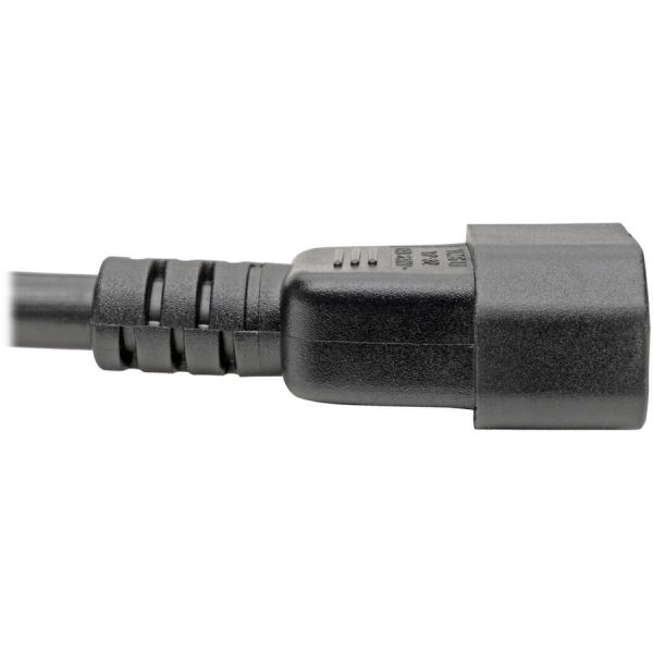 Eaton Tripp Lite Series Power Cord, C19 to C14 - Heavy-Duty, 15A, 250V, 14 AWG, 2 ft. (0.61 m), Black - Image 3