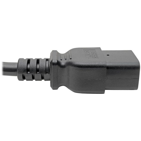 Eaton Tripp Lite Series Power Cord, C19 to C14 - Heavy-Duty, 15A, 250V, 14 AWG, 2 ft. (0.61 m), Black - Image 4
