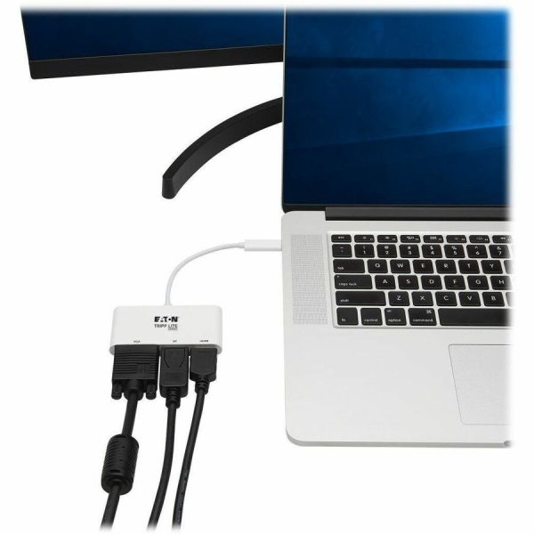 Eaton Tripp Lite Series USB-C Triple Display Adapter, 4K 60Hz HDMI, Displayport and VGA with MST - Image 2