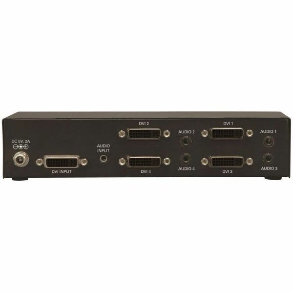 Eaton Tripp Lite Series 4-Port DVI Splitter with Audio and Signal Booster - Single-Link DVI-I, 1920 x 1200 (1080p) @ 60 Hz, TAA - Image 2