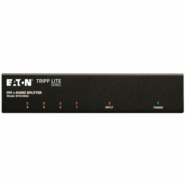 Eaton Tripp Lite Series 4-Port DVI Splitter with Audio and Signal Booster - Single-Link DVI-I, 1920 x 1200 (1080p) @ 60 Hz, TAA - Image 3
