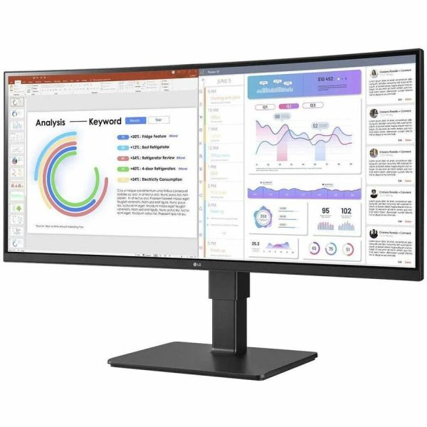 LG Ultrawide 34BQ77QC-B 34" Class Webcam WQHD Curved Screen LCD Monitor - 21:9 - Textured Black - Image 7