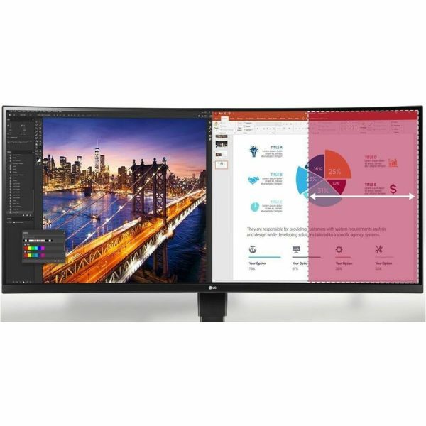 LG Ultrawide 34BQ77QC-B 34" Class Webcam WQHD Curved Screen LCD Monitor - 21:9 - Textured Black - Image 10