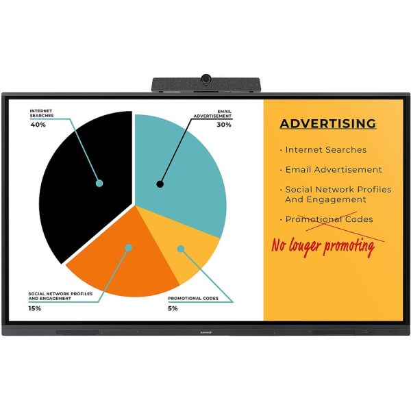Sharp AQUOS BOARD PN-L2B PN-L752B Interactive Whiteboard - Image 2