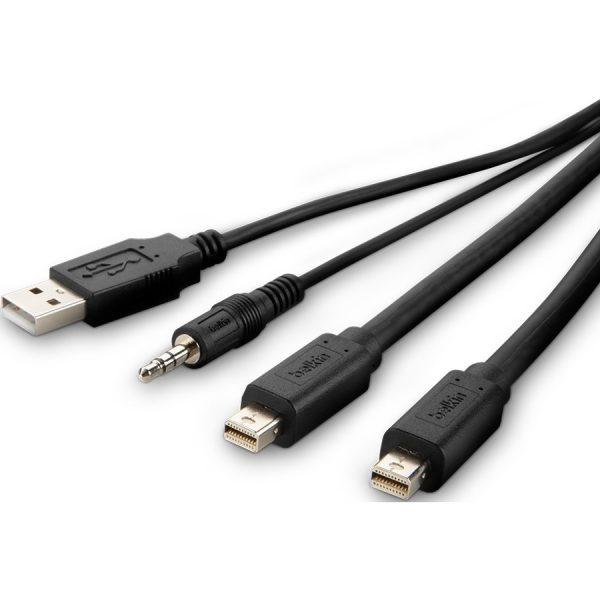 Belkin TAA 2 MDP t-to DP/USB/AUD CBL, VID M/M; USB A/B, 6' - Image 3