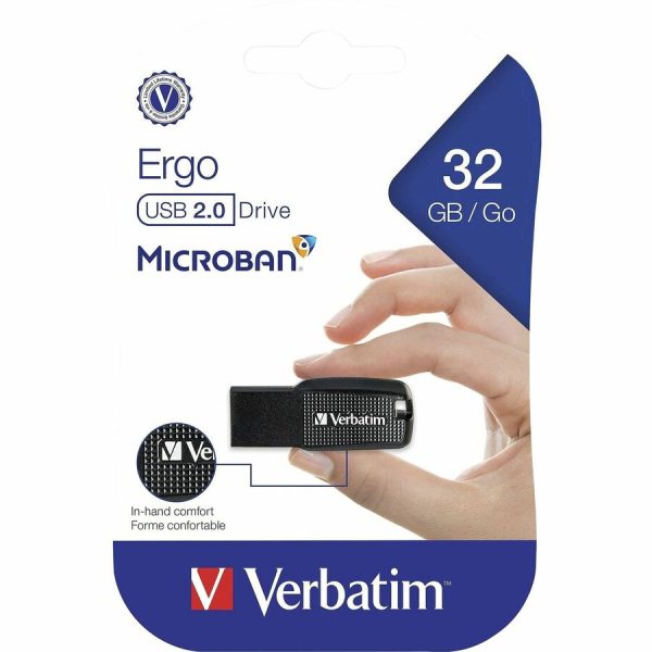 Verbatim 32GB Ergo USB Flash Drive - Black - Image 3