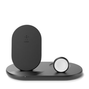 Belkin WIZ001ttBK BOOST UP CHARGE 3-in-1 Wireless Charger for Apple Devices (Black)