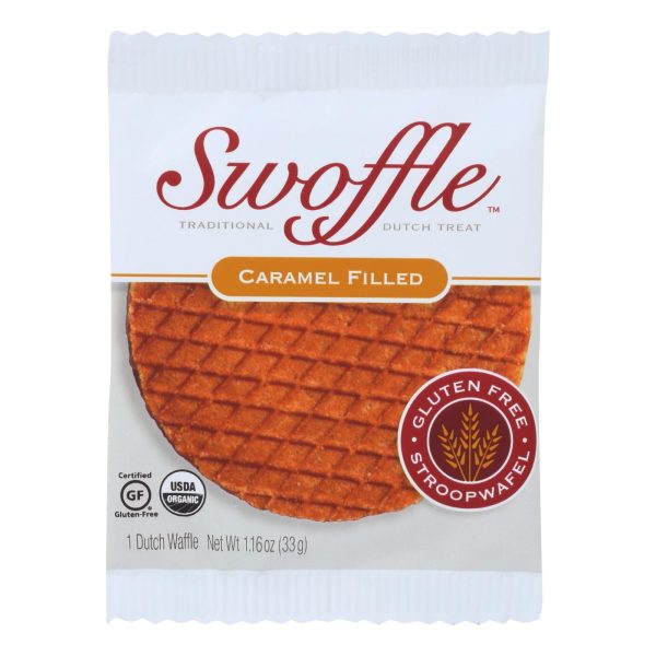 Swoffle Dutch Waffle - Original Caramel - Case of 16 - 1.16 oz.