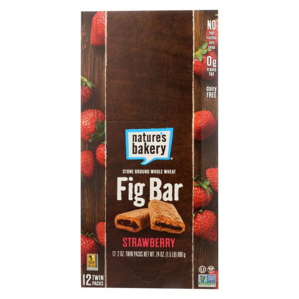 Nature's Bakery Stone Ground Whole Wheat Fig Bar - Strawberry - 2 oz - Case of 12 - Image 2