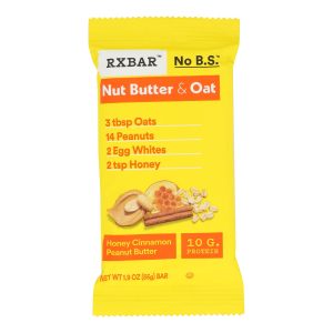Rxbar - Bar Am Honey Cinnamon Peanut Butter - Case of 12 - 1.9 Ounces