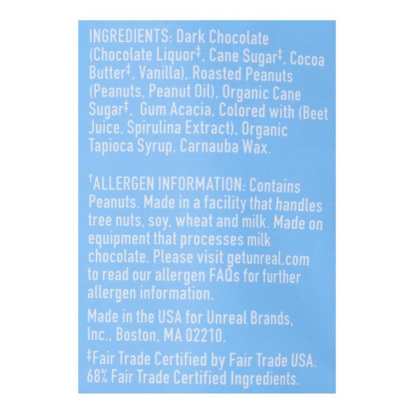 Unreal Dark Chocolate Peanut Gems  - Case of 6 - 5 OZ