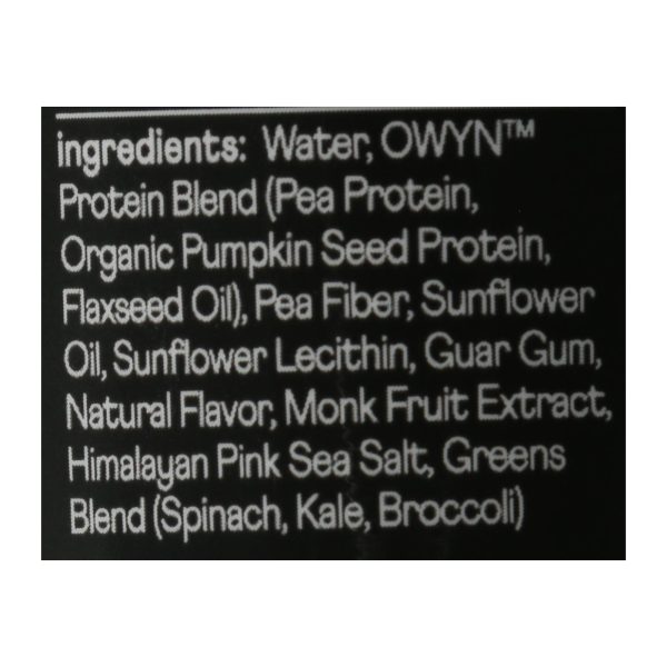 Only What You Need - Protein Drink Vanilla Elite Plnt - Case of 12-12 FZ