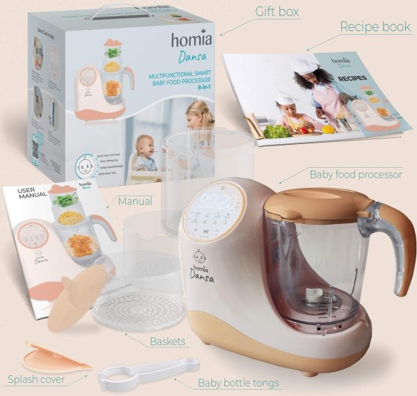 Baby Food Maker Chopper Grinder   Mills and Steamer 8 in 1 Processor for Toddlers   Steam Blend Chop Disinfect Clean 20 Oz Tritan Stirring Cup Touch Control Panel Auto Shut Off 110V Only - Image 6