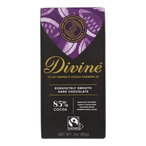 Divine - Bar Dark Chocolate 85% - Case of 12 - 3 OZ - Image 3