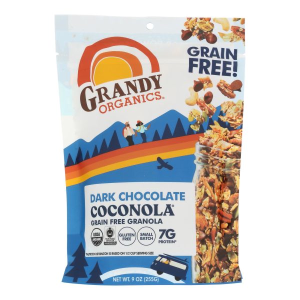 Grandy Oats Organic Granola - Chocolate Chunk Coconola - Case of 6 - 9 oz