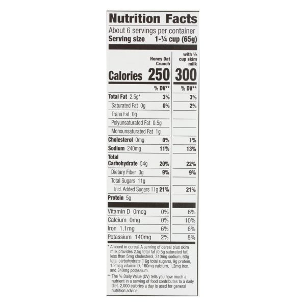 Cascadian Farm Cereal - Organic Corn Flakes Wheat Flakes Whole Grain Oats And Honey - Case of 10 - 13.5 oz. - Image 3
