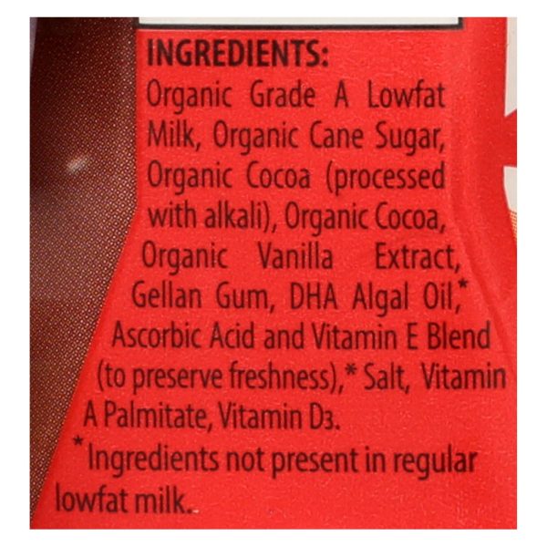 Horizon Organic Dairy Milk - Organic - 1 Percent - Lowfat - Box - Chocolate - plus DHA Omega-3 - 6/8 oz - case of 3 - Image 2