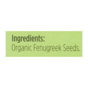 Spicely Organics - Organic Fenugreek Seeds - Case of 6 - 0.45 oz.