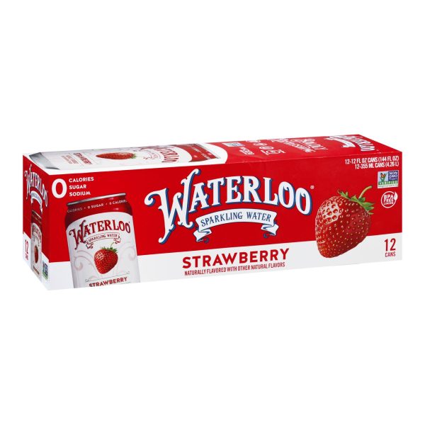 Waterloo - Sparkling Water Strawberry - Case of 2 - 12/12 FZ - Image 2
