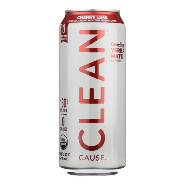 Clean Cause - Yrba Sparkling Cherry Lime - Case of 12-16 FZ - Image 3