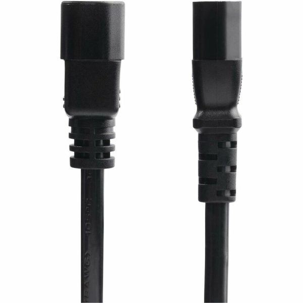 StarTech.com 1ft (0.3m) Power Extension Cord, IEC 60320 C14 to C13 PDU Power Cord, 10A 250V, 18AWG, UL Listed - Image 2