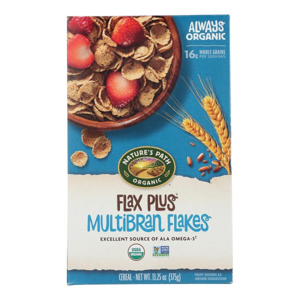 Nature's Path Organic Flax Plus Multi-bran Flakes Cereal - Case of 12 - 13.25 oz. - Image 2