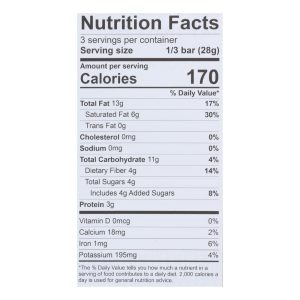 Theo Chocolate Black Rice Quinoa Crunch - 85 Percent Dark Chocolate - Case of 12 - 3 oz.