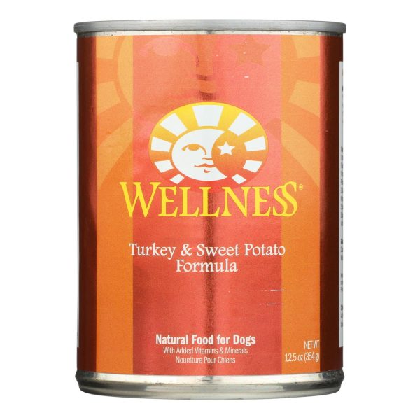 Wellness Pet Products Dog Food - Turkey and Sweet Potato Recipe - Case of 12 - 12.5 oz. - Image 2