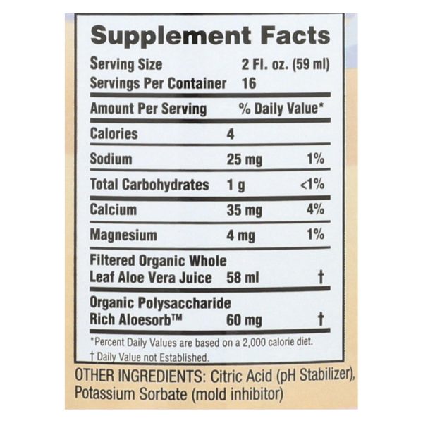 Lily Of The Desert - Aloe Vra Juice Whole Leaf - 1 Each -32 FZ - Image 3