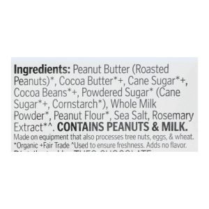Theo Chocolate Peanut Butter Cups - Milk Chocolate - 1.3 oz - Case of 12