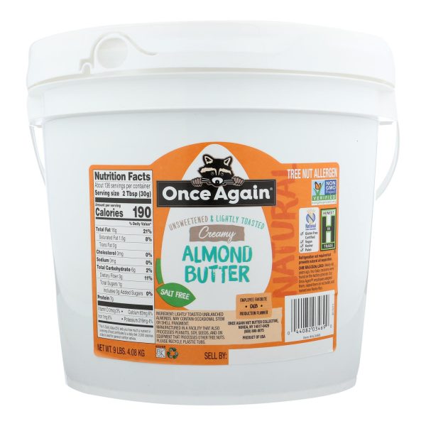Once Again Natural Butter Smooth Almond - Single Bulk Item - 9LB - Image 2